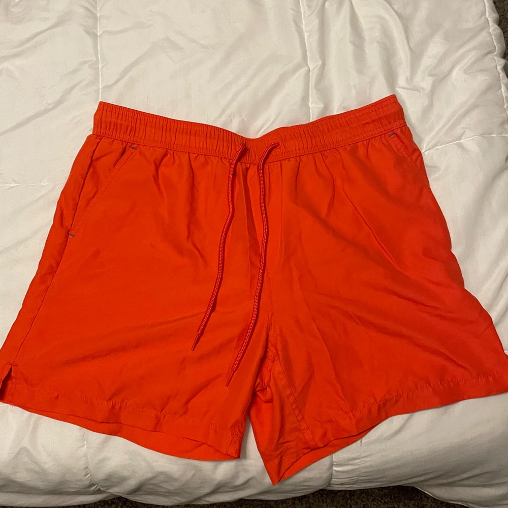 Orange Men’s swim trunks. Size Large. George Brand.
